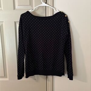 Charter Club black Sweater with Gold Accents